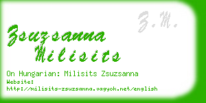 zsuzsanna milisits business card